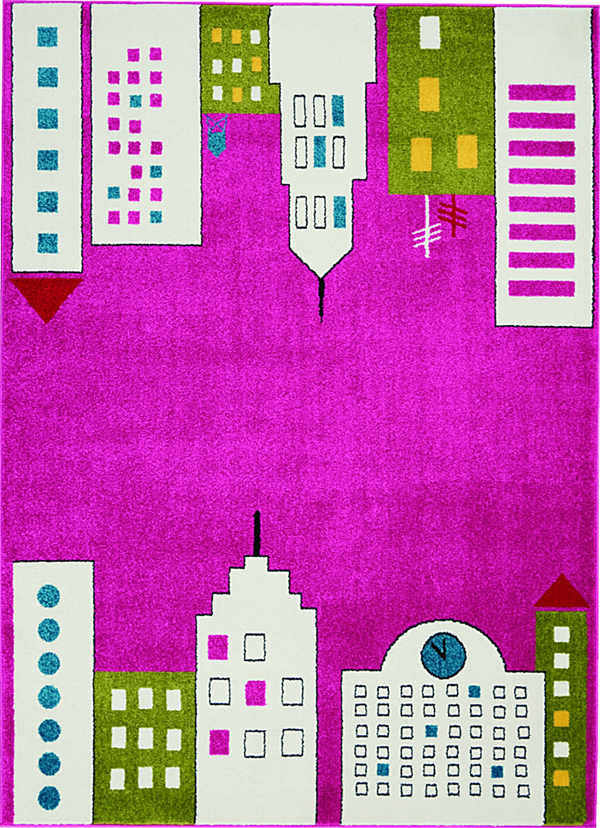 Kids City Limits Pink 5'2 x 7' Rug - Image 1