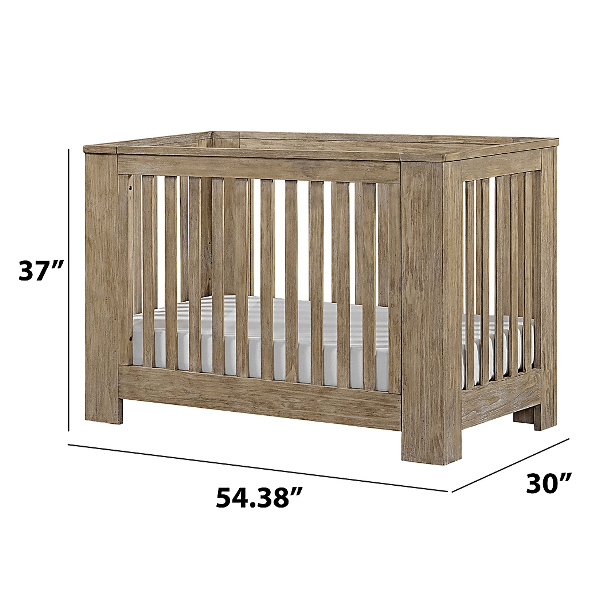 Kids Civos Light Brown Convertible Crib - Image 2
