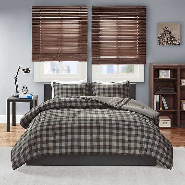 Kids Classic Checks Gray 2 Pc Twin XL Comforter Set - Thumbnail - Image 11