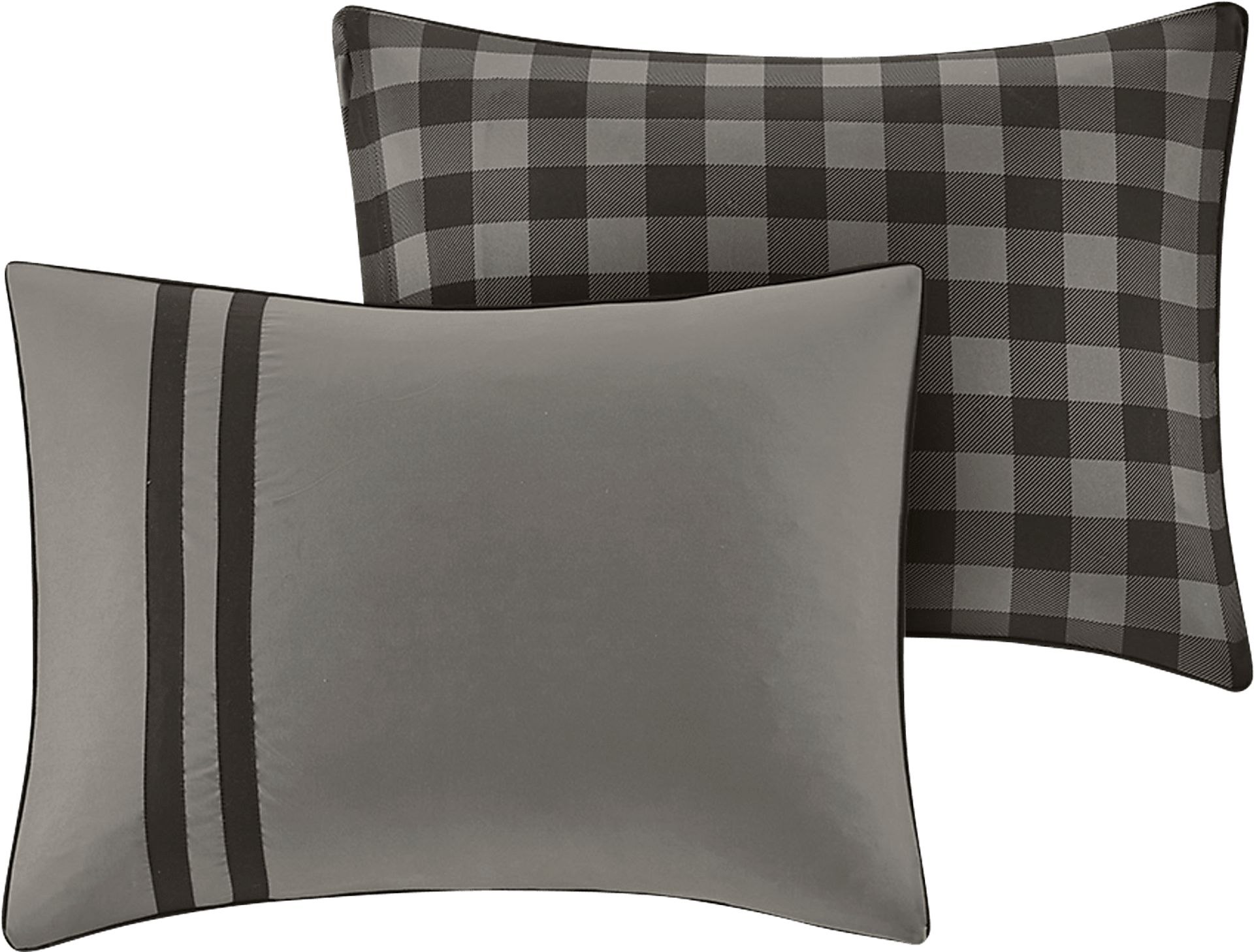 Kids Classic Checks Gray 3 Pc Full/Queen Comforter Set - Image 7