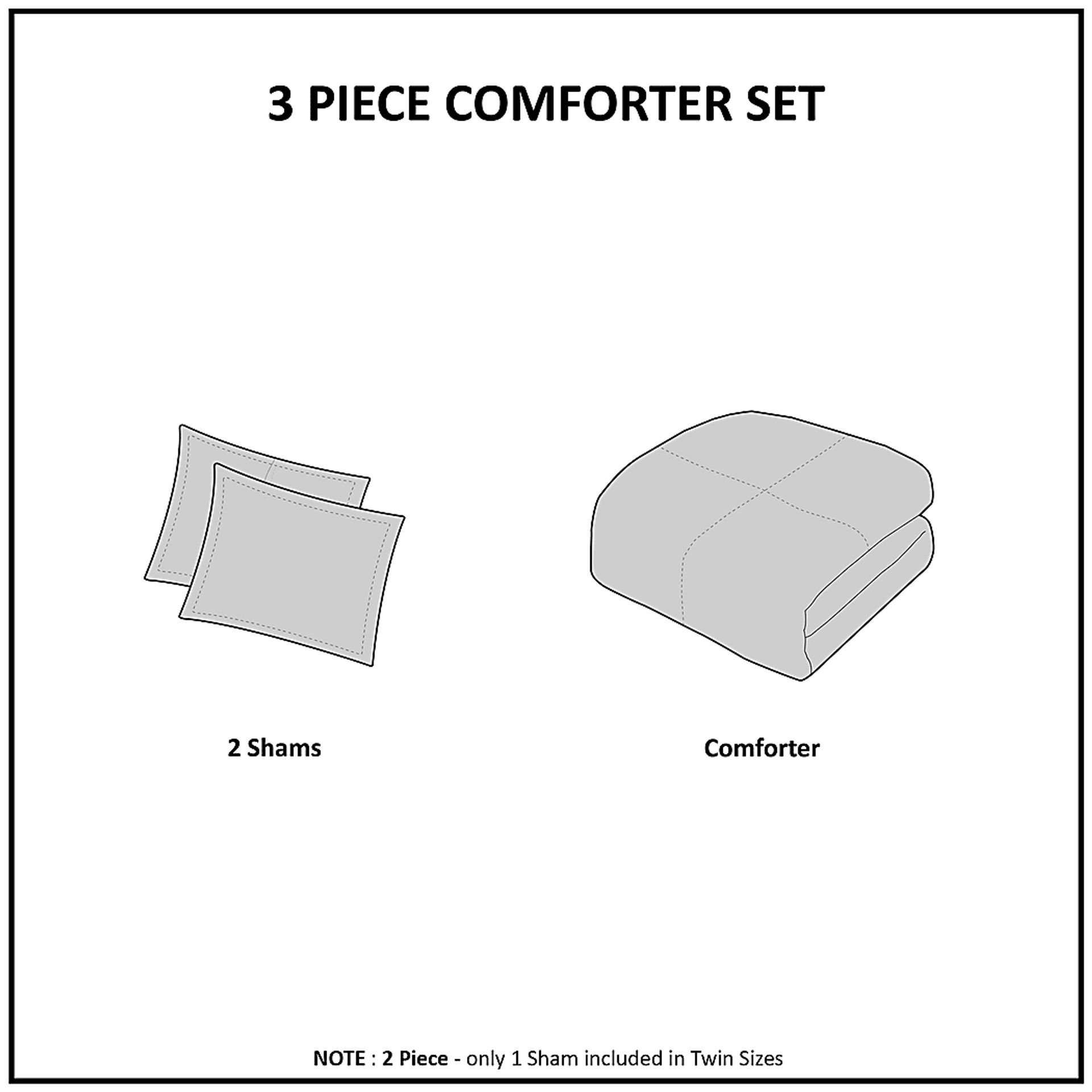 Kids Classic Checks Navy 2 Pc Twin XL Comforter Set - Image 15