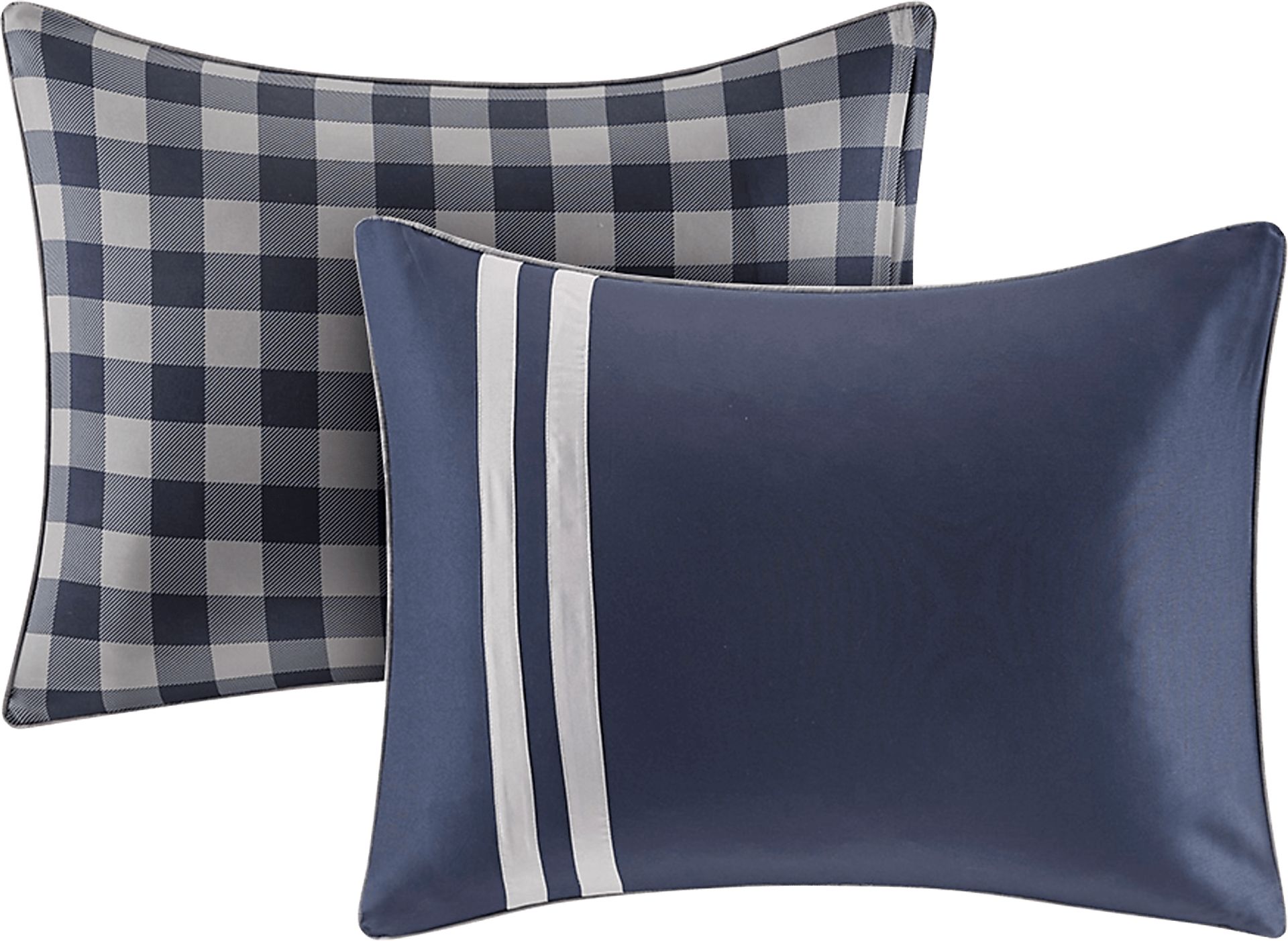 Kids Classic Checks Navy 2 Pc Twin XL Comforter Set - Image 8