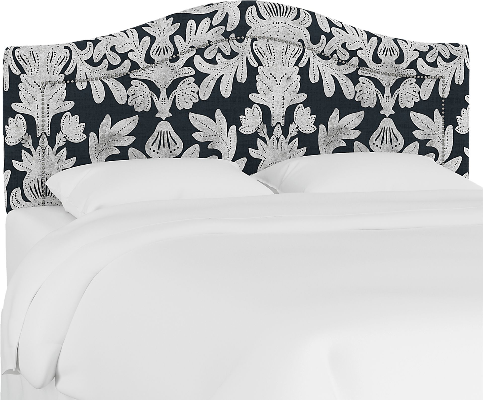Kids Classical Notes Blue Upholstered Full Headboard - Image 2