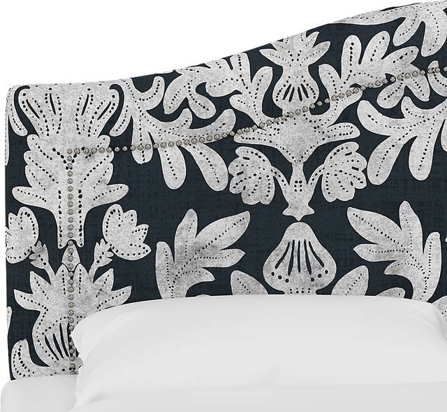 Kids Classical Notes Blue Upholstered Full Headboard - Thumbnail - Image 3