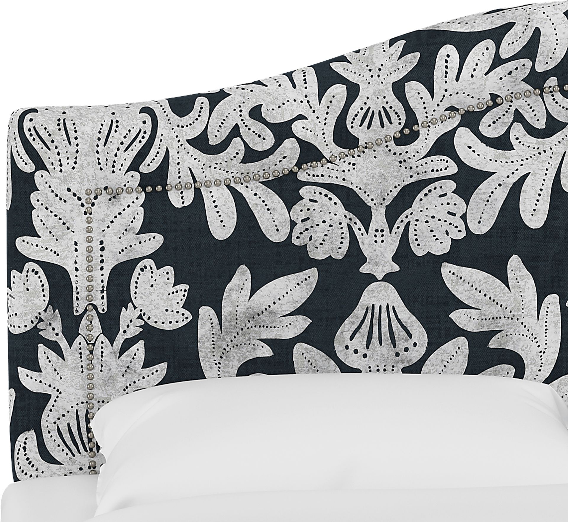 Kids Classical Notes Blue Upholstered Full Headboard - Image 3