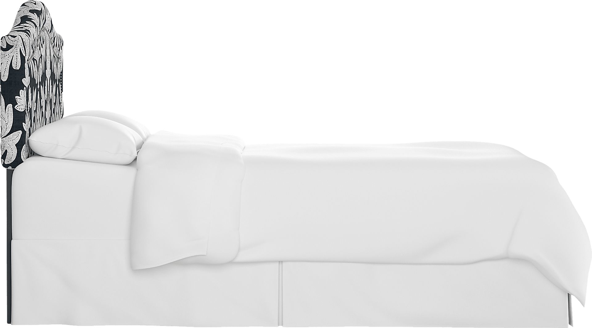 Kids Classical Notes Blue Upholstered Full Headboard - Image 4