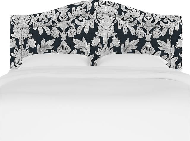 Kids Classical Notes Blue Upholstered Full Headboard - Thumbnail - Image 1