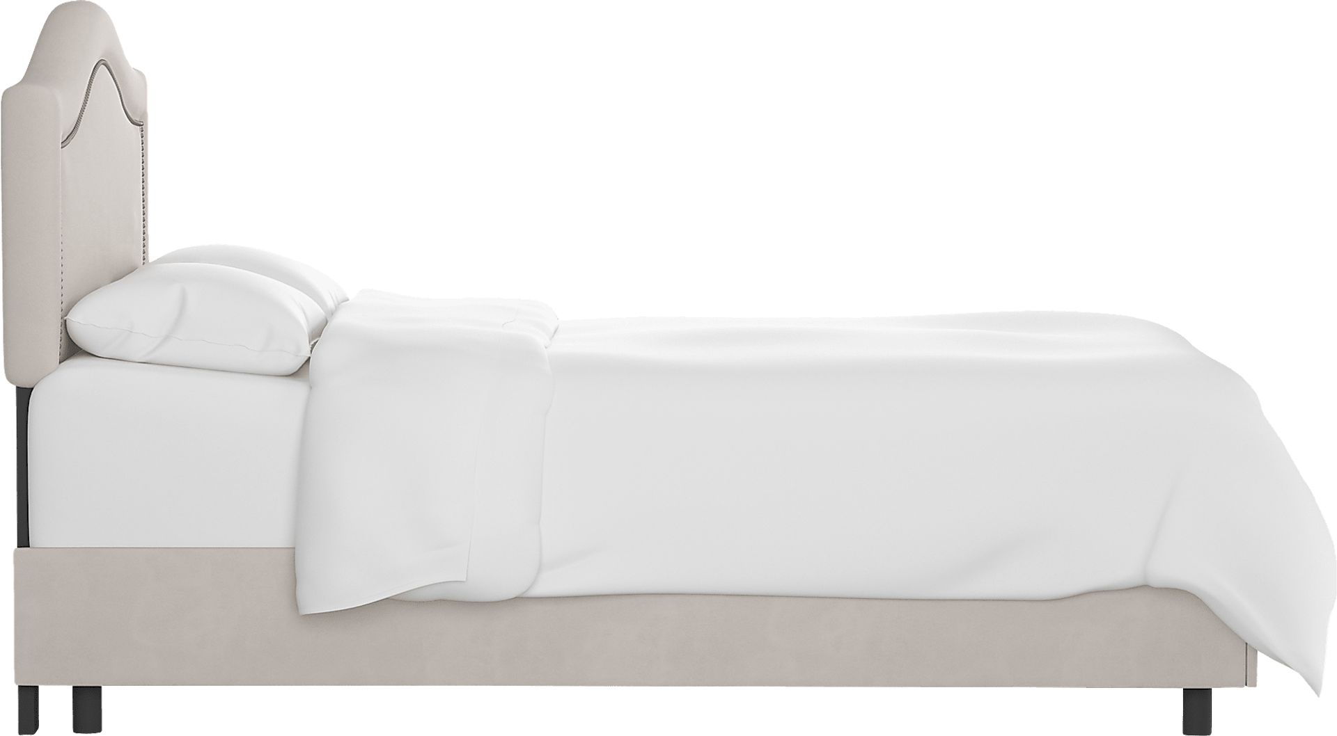 Kids Classical Notes Platinum Upholstered Twin Bed - Image 3