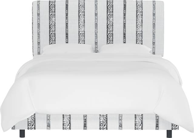 Kids Classical Notes White-Gray Twin Upholstered Bed - Thumbnail - Image 2