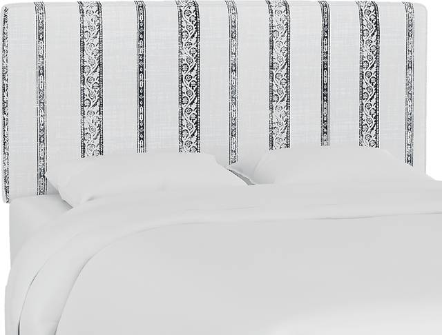 Kids Classical Notes White-Gray Twin Upholstered Headboard - Thumbnail - Image 2