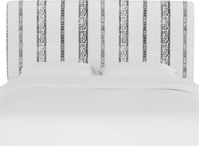 Kids Classical Notes White-Gray Twin Upholstered Headboard - Thumbnail - Image 1