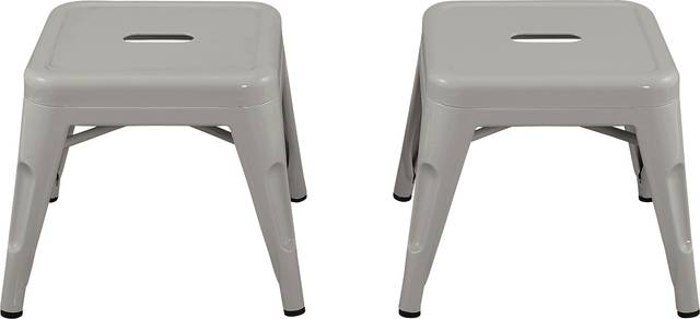 Kids Cleome Gray Stool, Set of 2 - Thumbnail - Image 3