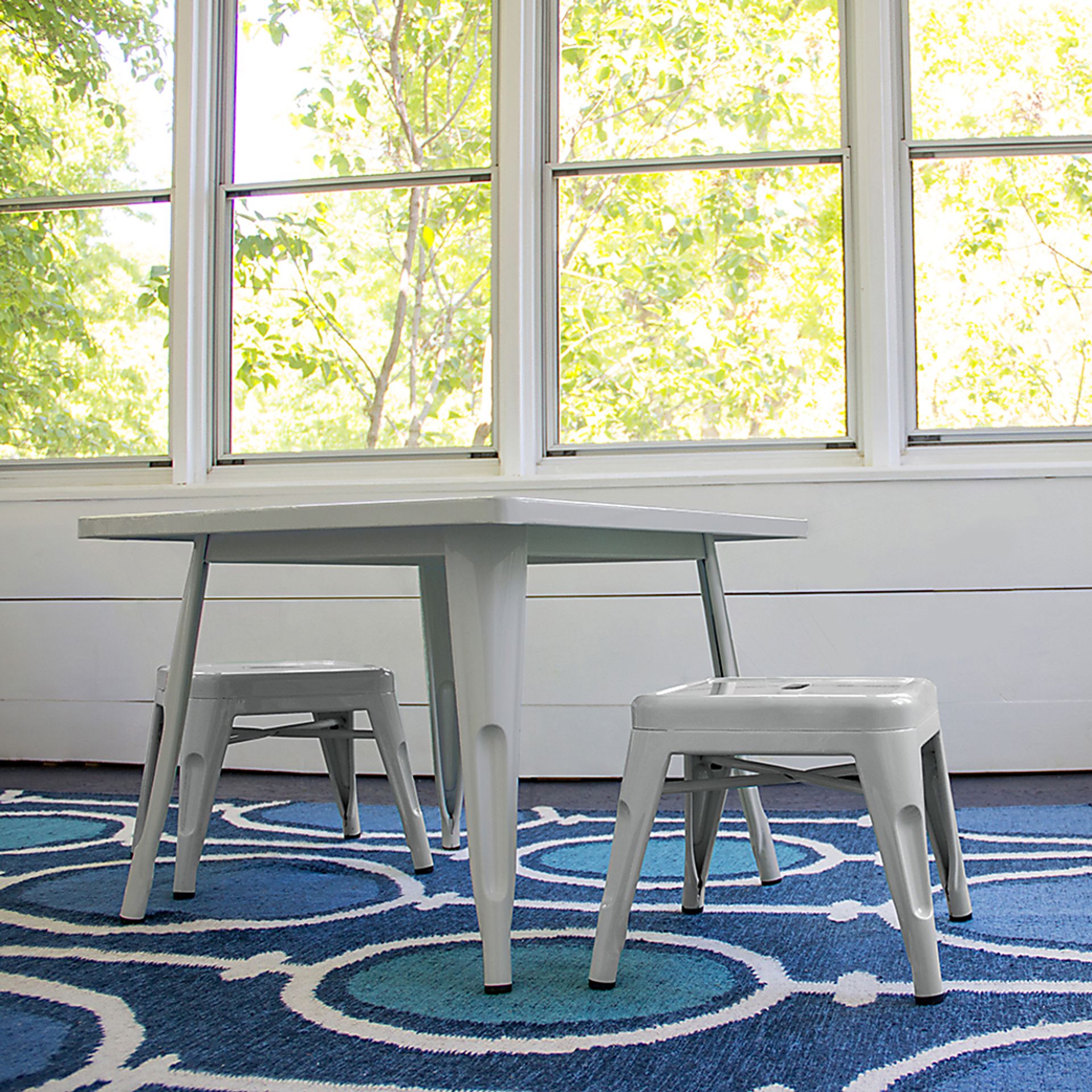 Kids Cleome Gray Stool, Set of 2 - Image 4