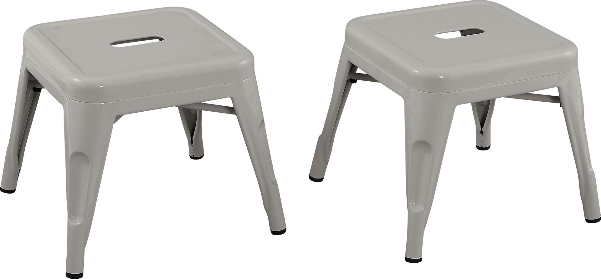 Kids Cleome Gray Stool, Set of 2 - Image 1