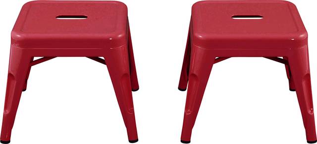 Kids Cleome Red Stool, Set of 2 - Thumbnail - Image 2