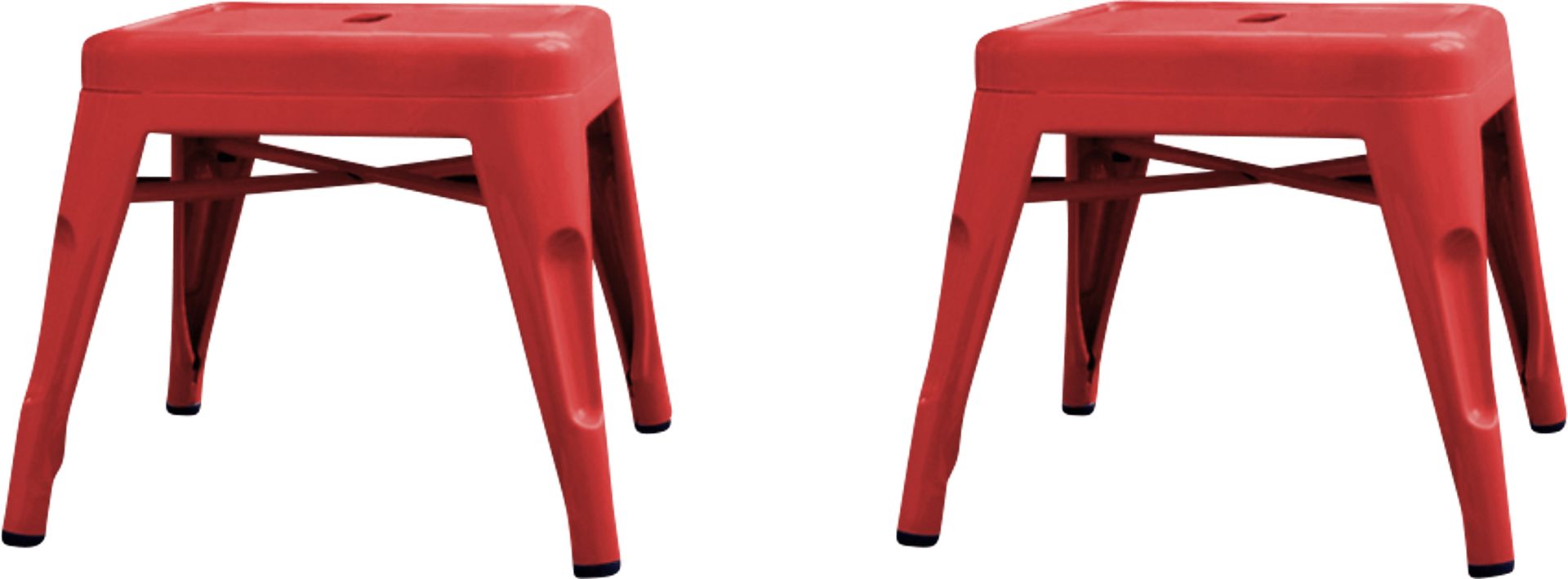 Kids Cleome Red Stool, Set of 2 - Image 3