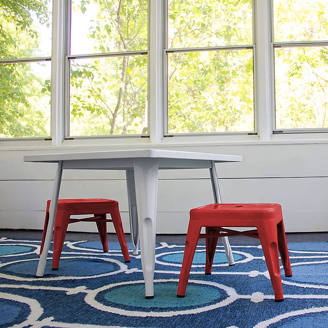 Kids Cleome Red Stool, Set of 2 - Thumbnail - Image 4