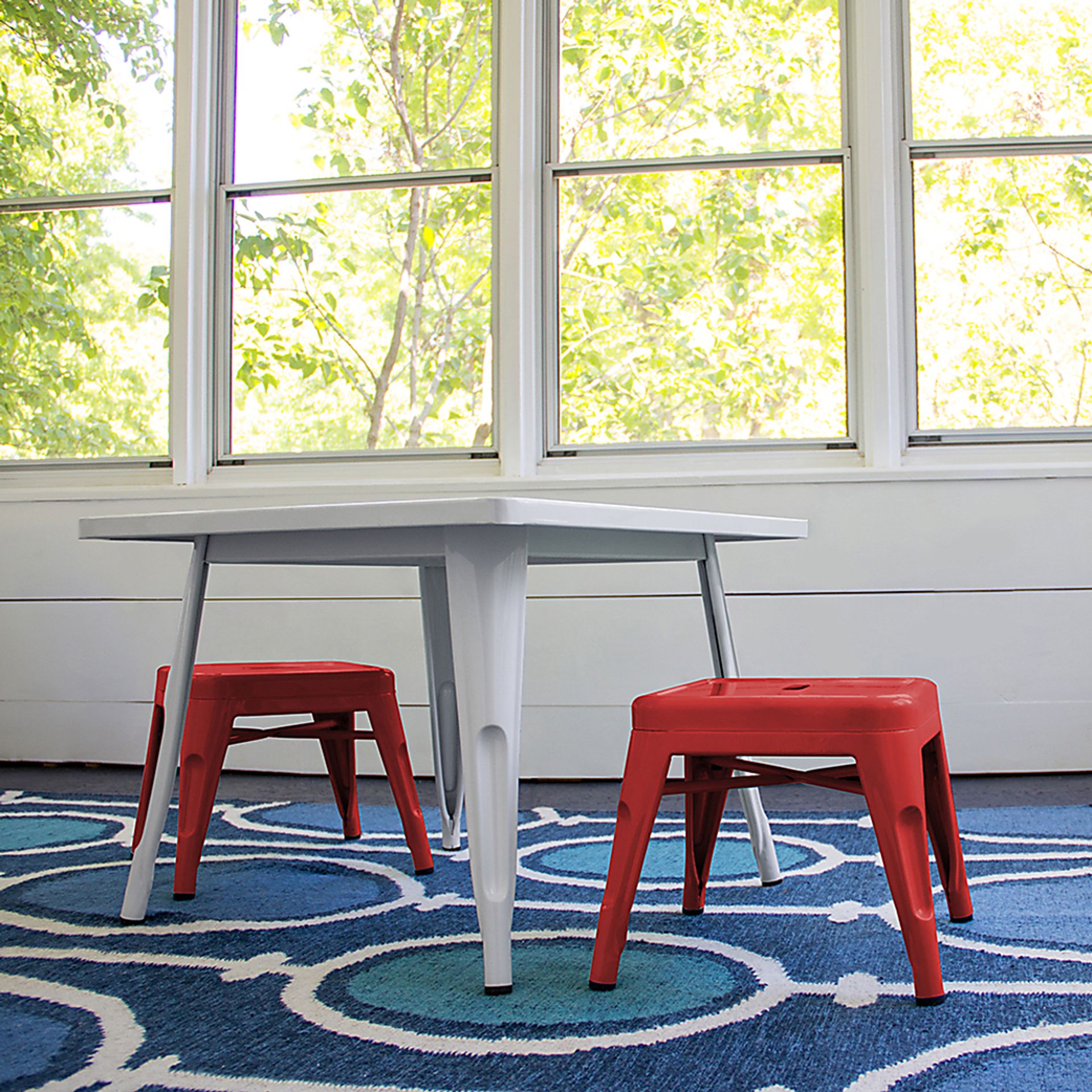 Kids Cleome Red Stool, Set of 2 - Image 4