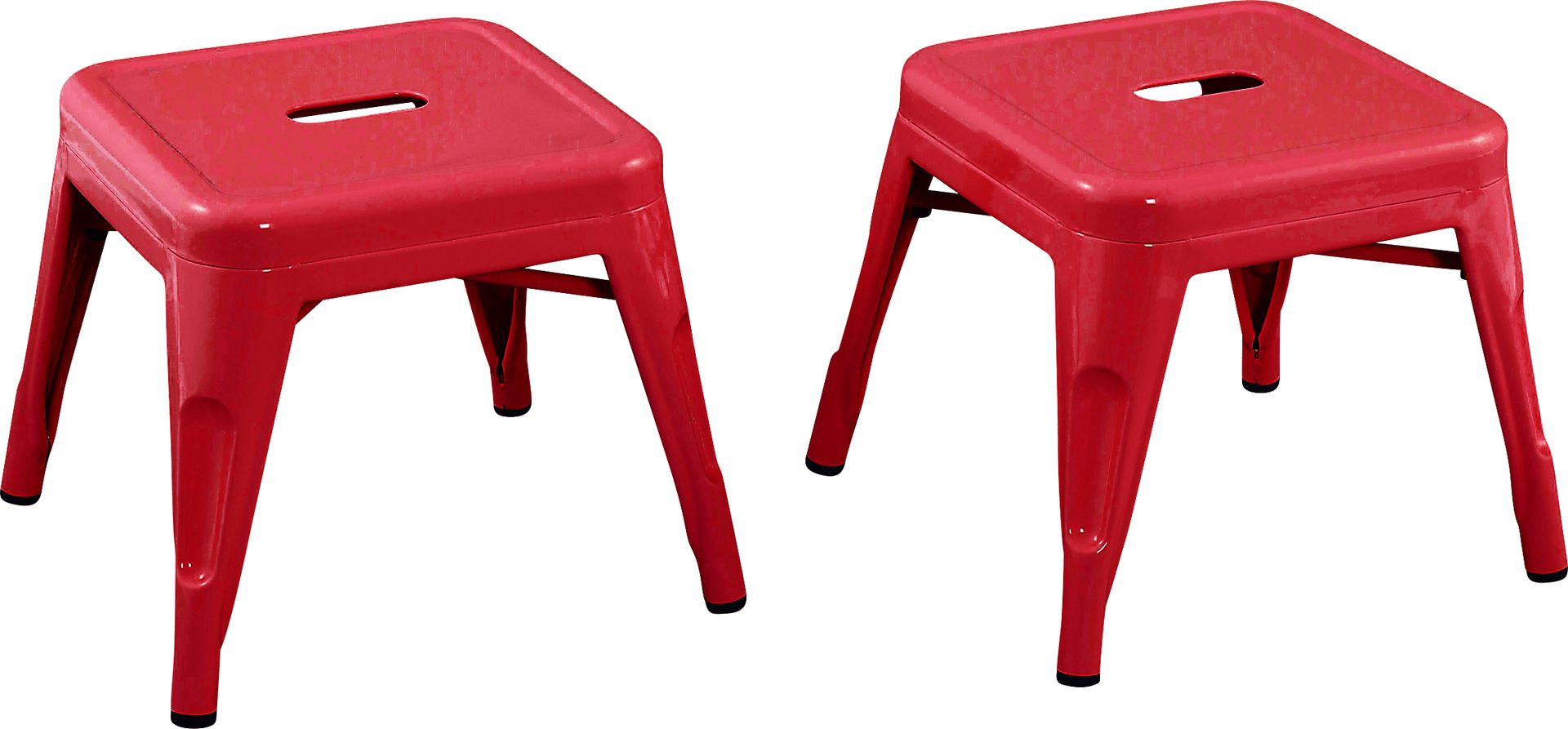 Kids Cleome Red Stool, Set of 2 - Image 1