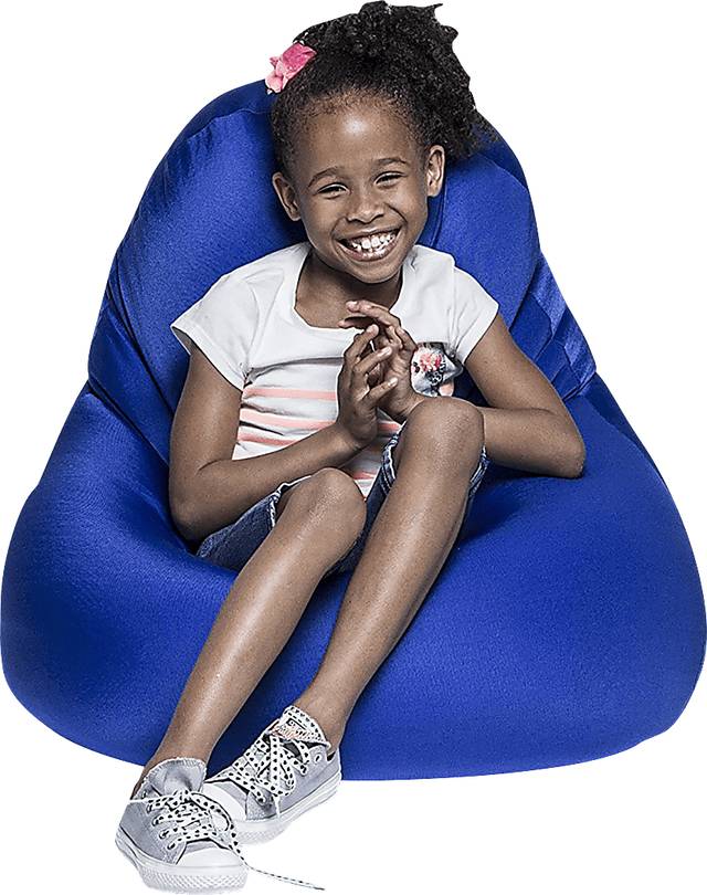 Kids Cloud Nest Small Blue Bean Bag Chair - Thumbnail - Image 1