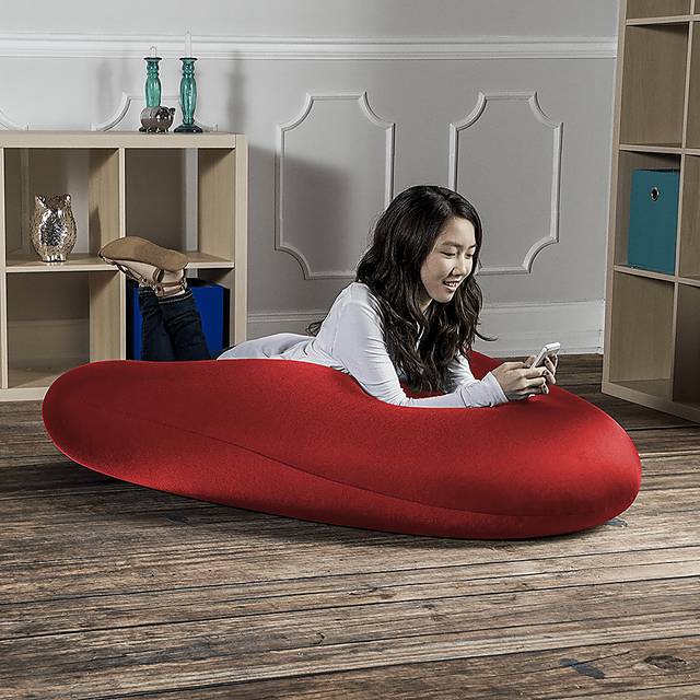 Kids Cloud Nest Medium Red Bean Bag Chair - Thumbnail - Image 2