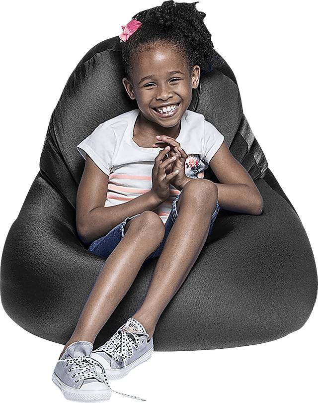 Kids Cloud Nest Small Black Bean Bag Ch - Thumbnail - Image 1