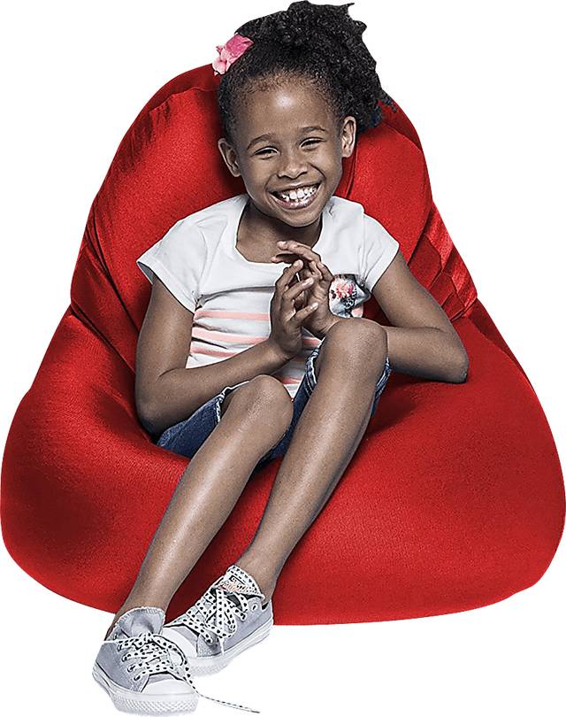 Kids Cloud Nest Small Red Bean Bag Chair - Thumbnail - Image 1