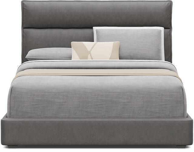 Kids Cloud9 Charcoal Full Upholstered Bed - Thumbnail - Image 2