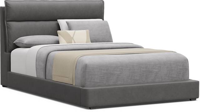 Kids Cloud9 Charcoal Full Upholstered Bed - Thumbnail - Image 4
