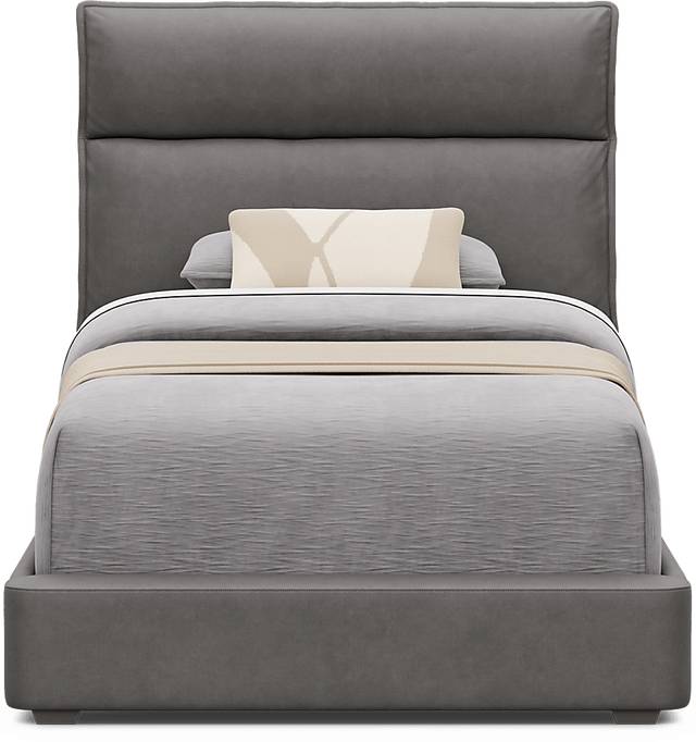 Kids Cloud9 Charcoal Twin Upholstered Bed - Thumbnail - Image 2