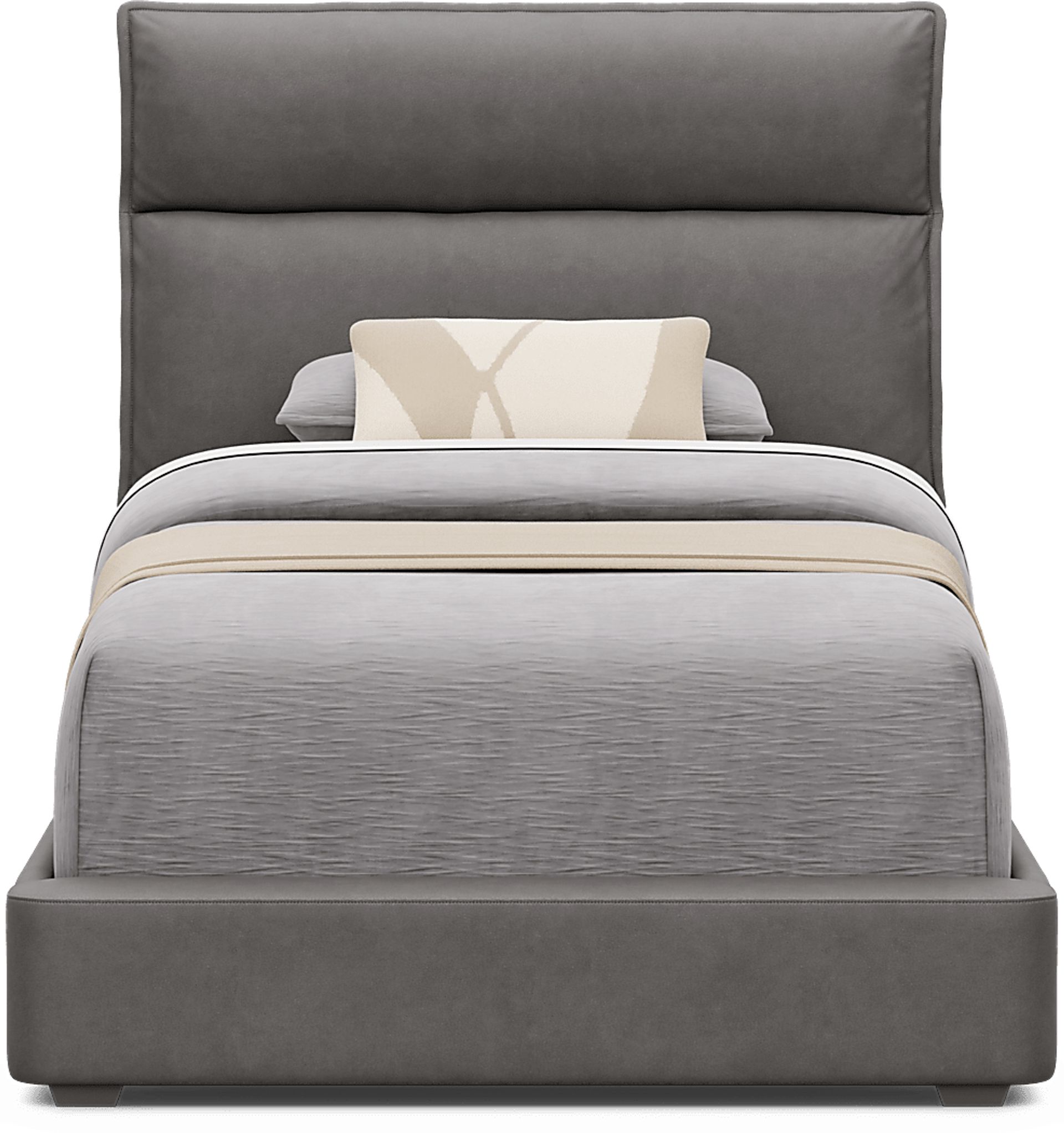 Kids Cloud9 Charcoal Twin Upholstered Bed - Image 2