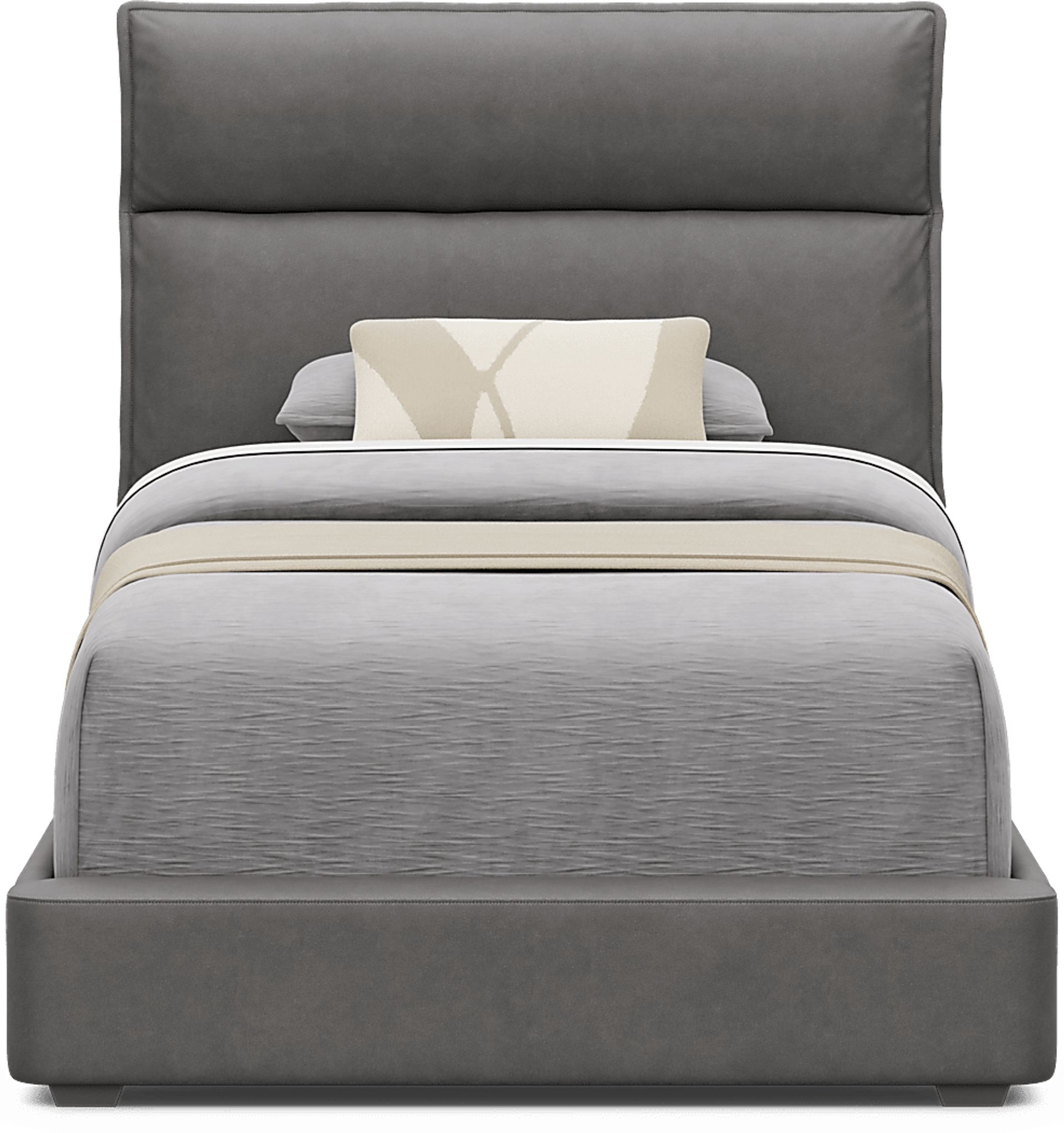 Kids Cloud9 Charcoal Twin Upholstered Bed - Image 3