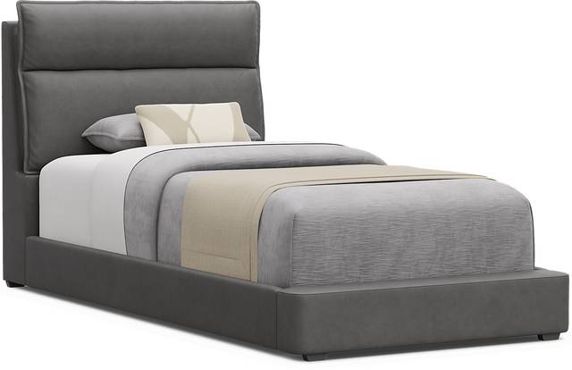 Kids Cloud9 Charcoal Twin Upholstered Bed - Thumbnail - Image 4
