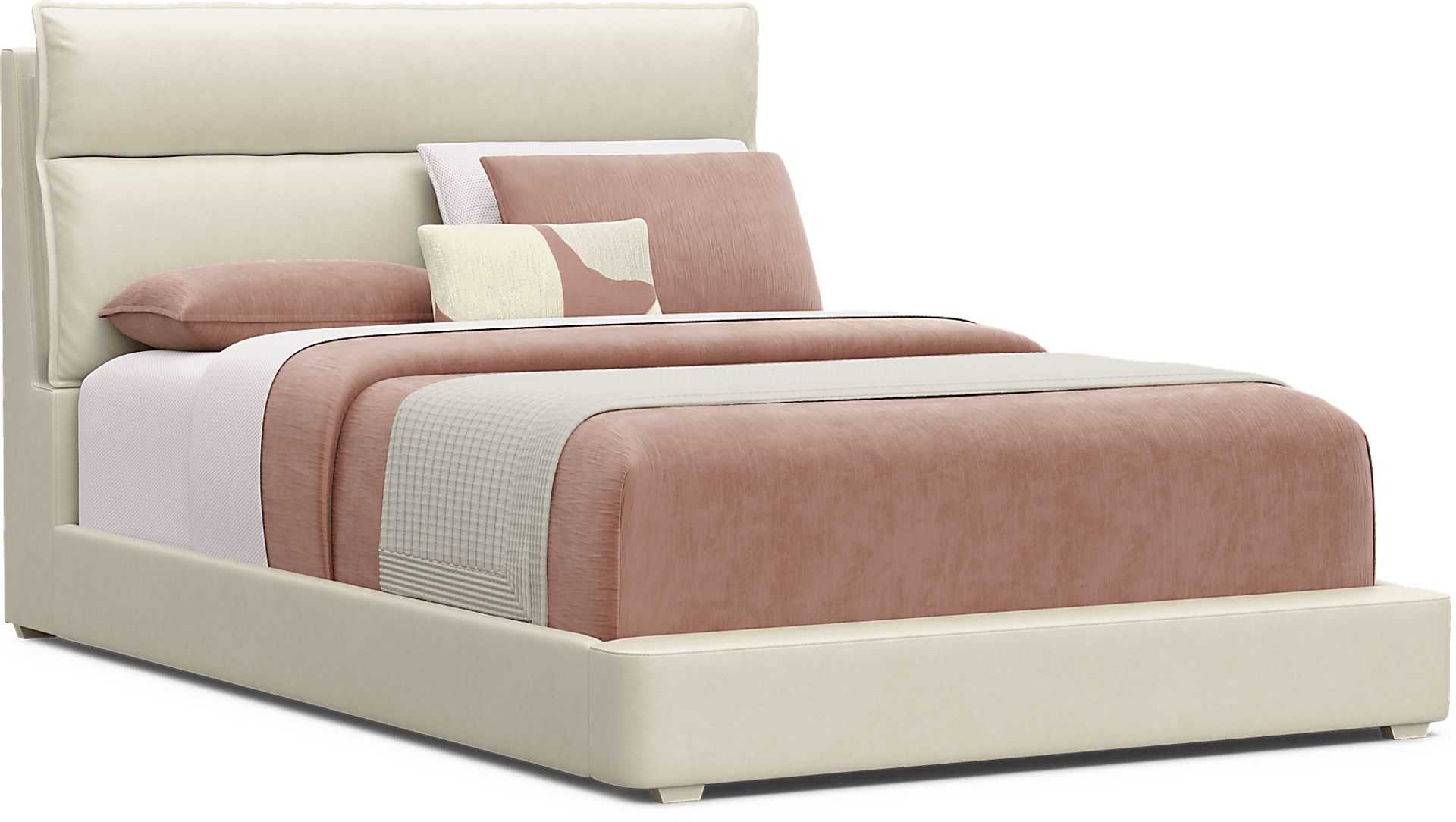 Kids Cloud9 Cream Full Upholstered Bed - Image 1