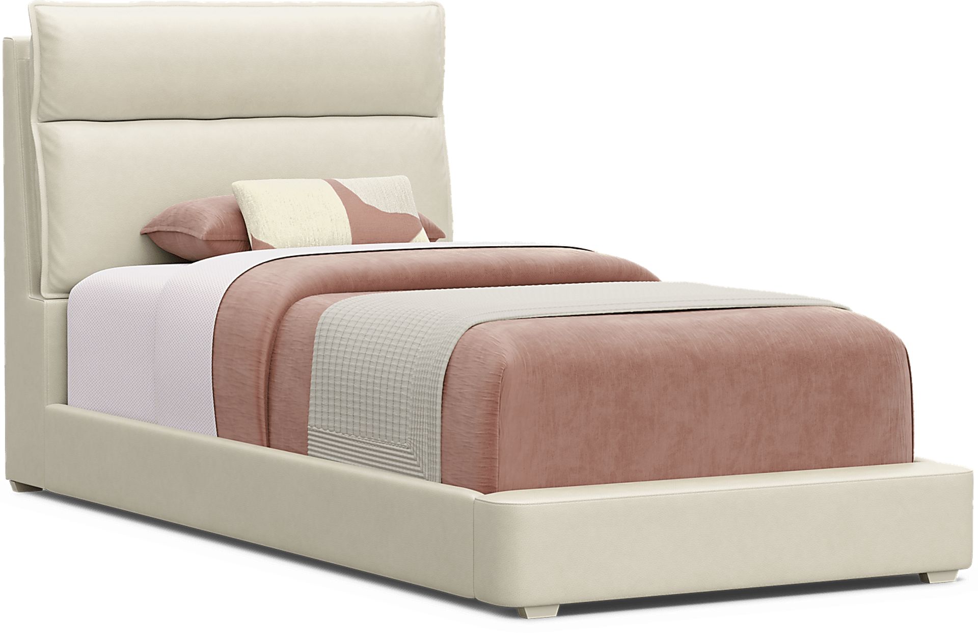 Kids Cloud9 Cream Twin Upholstered Bed - Image 1