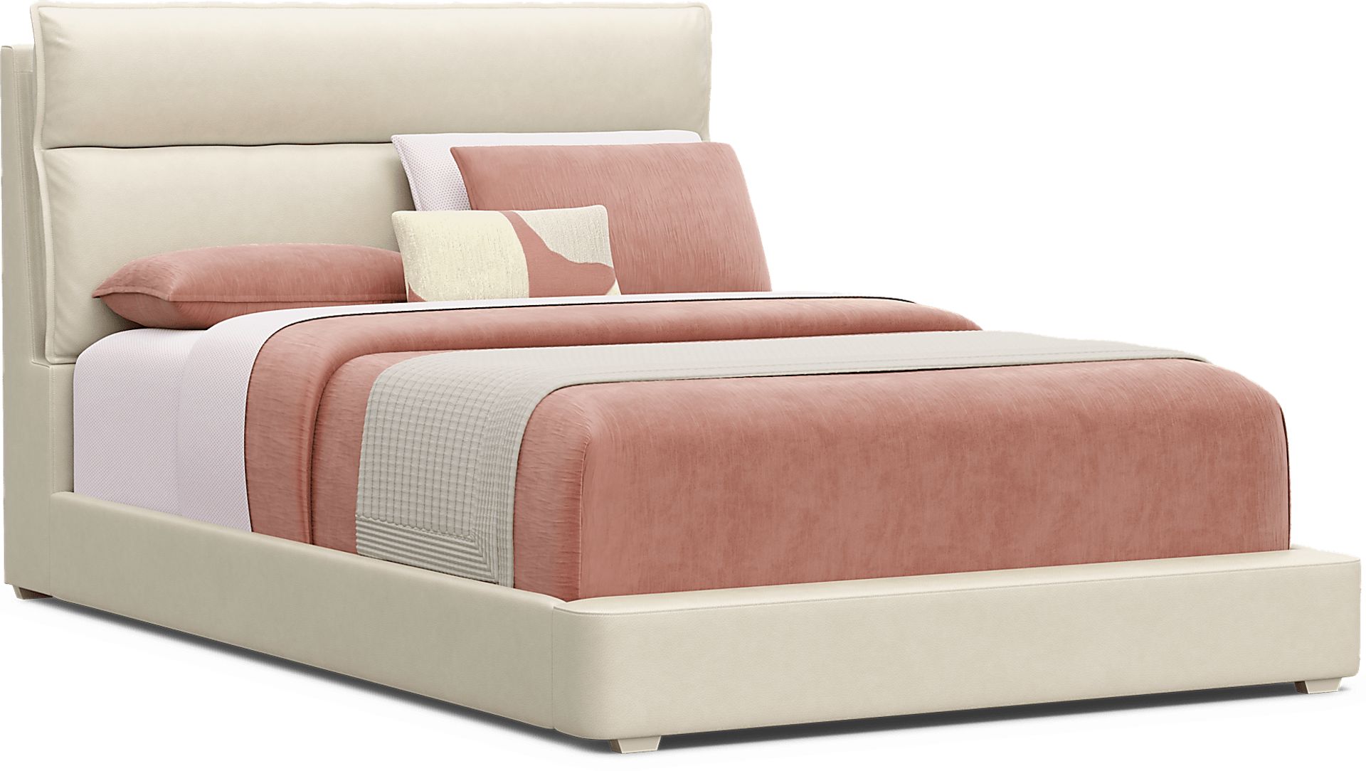 Kids Cloud9 Light Gray Full Upholstered Bed - Image 1