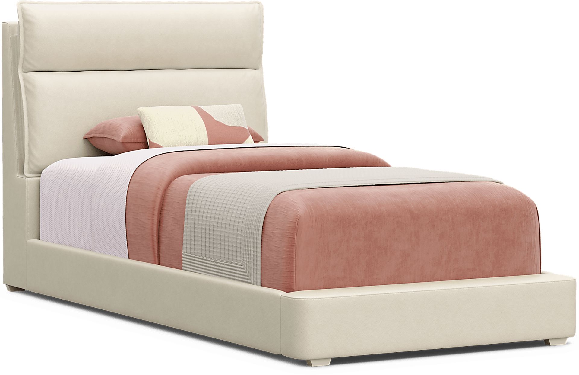 Kids Cloud9 Light Gray Twin Upholstered Bed - Image 1