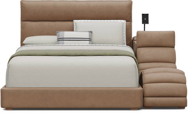 Kids Cloud9 Saddle Full Upholstered Bed with Nightstand and Lounger - Thumbnail - Image 3