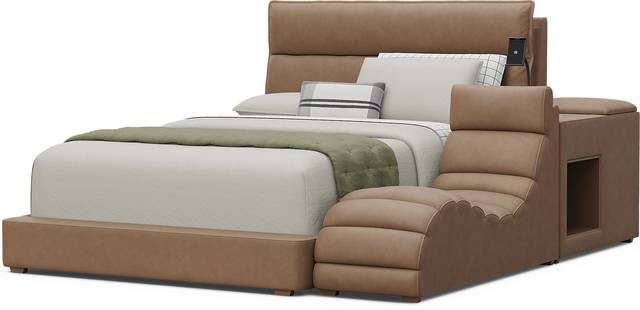 Kids Cloud9 Saddle Full Upholstered Bed with Nightstand and Lounger - Thumbnail - Image 4