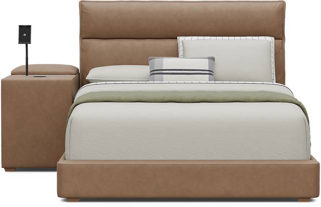 Kids Cloud9 Saddle Full Upholstered Bed with Nightstand - Thumbnail - Image 3