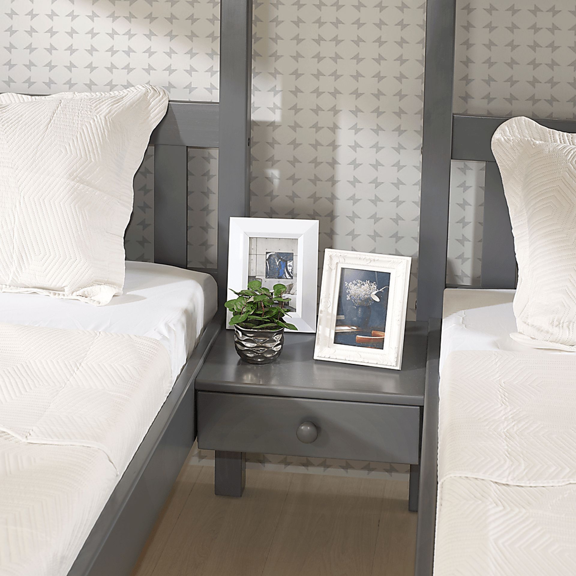 Kids Clough Gray Full/Double Twin Bunk Bed - Image 3