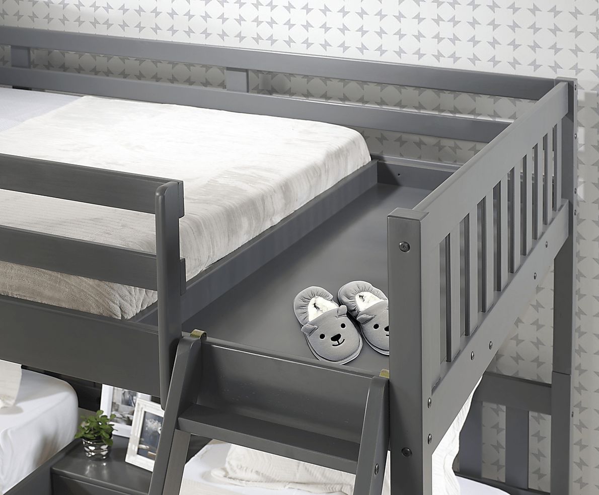 Kids Clough Gray Full/Double Twin Bunk Bed