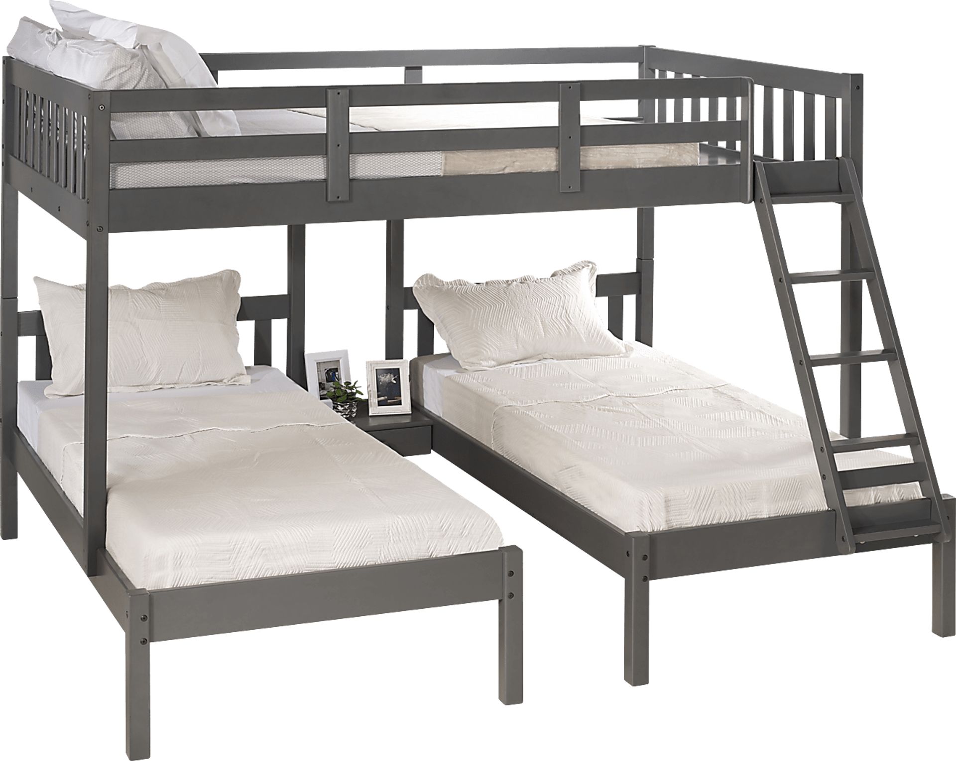 Kids Clough Gray Full/Double Twin Bunk Bed - Image 1