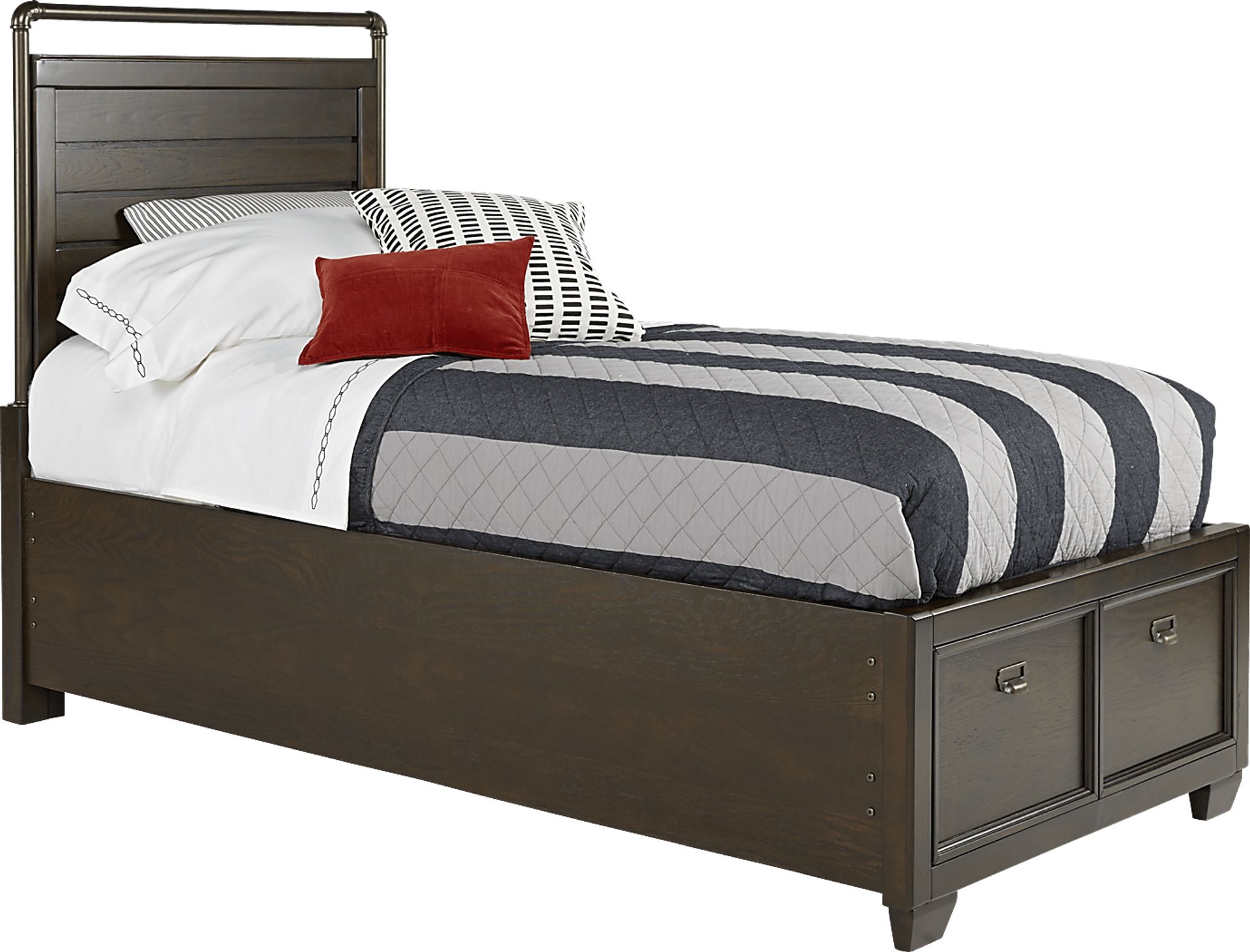 Kids Clubhouse Chocolate 3 Pc Twin Storage Bed - Image 1