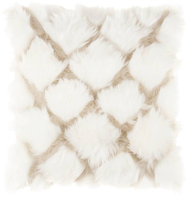 Kids Cobble Fluff Cream Accent Pillow - Thumbnail - Image 1