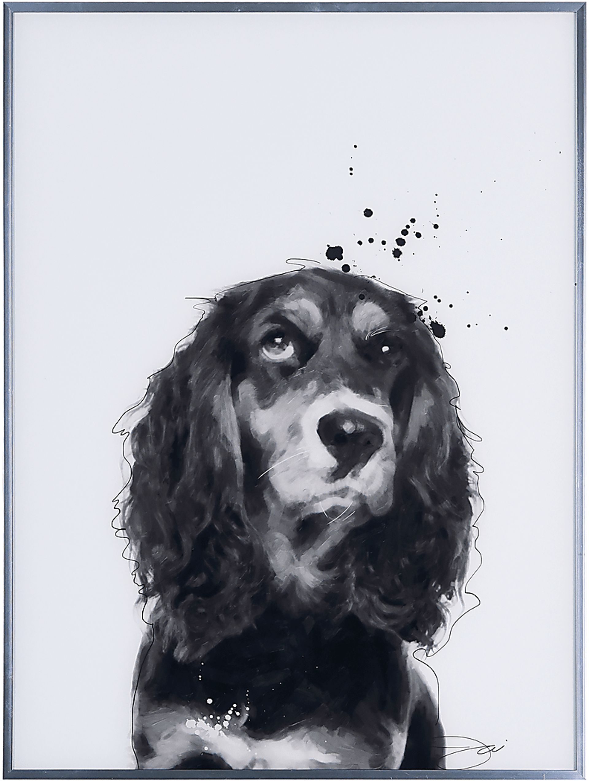 Kids Cocker Spaniel Pup Black Wall Art - Image 1