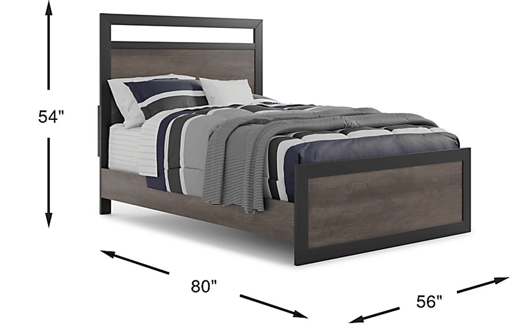 Kids Colefax Avenue Dark Gray Full Panel Bed