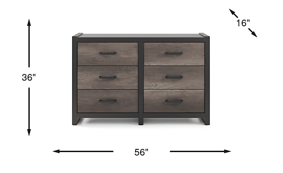 Kids Colefax Avenue Dark Gray Dresser