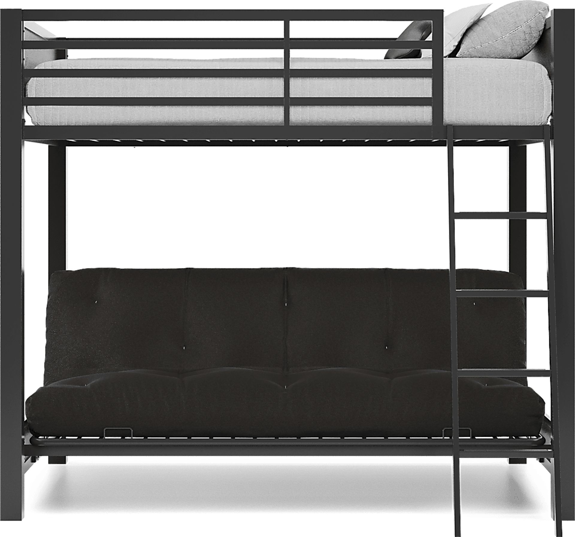 Kids Colefax Avenue Dark Gray Full/Futon Bunk Bed - Image 3