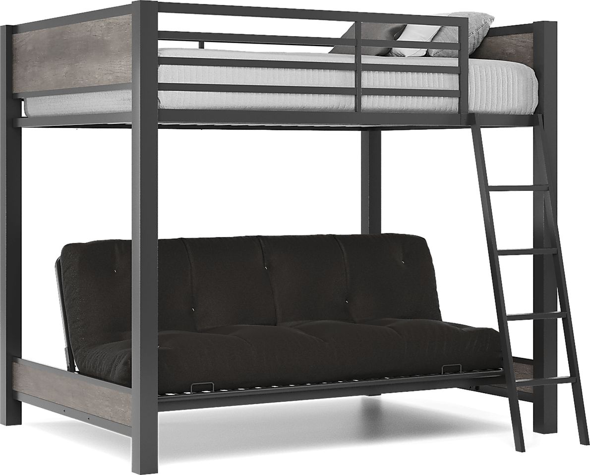 Kids Colefax Avenue Dark Gray Full/Futon Bunk Bed